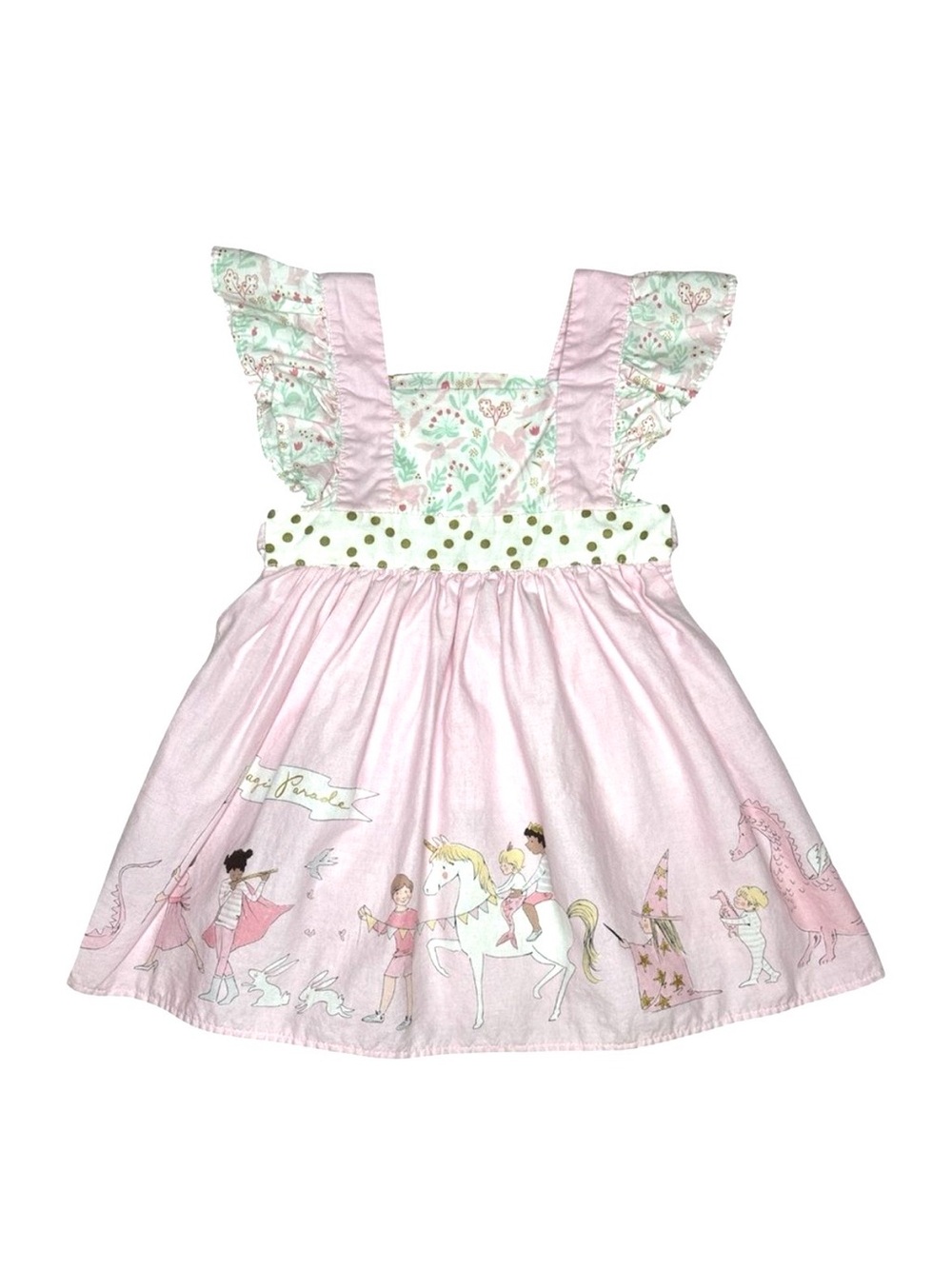 Boutique Magical Parade Party Dress Unicorn Print